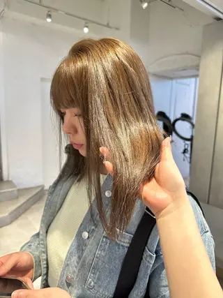 セミロング カラー 韓国ヘアメンズ・レデ ィース特化ミクのヘアスタイル