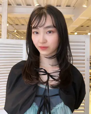 セミロング 韓国ヘア 🎀華澄のヘアスタイル