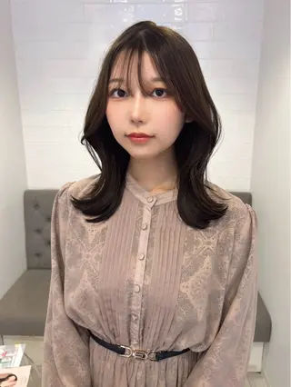 ロング カラー レイヤーカット/長岡 グレージュ/マユ🎀のヘアスタイル