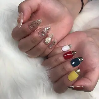 ロング カラー ヘアアレンジ キッズ ネイル マツエク・マツパ 福田 加奈のネイルデザイン