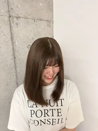 セミロング KANNA🩵 /nico心斎橋のヘアスタイル