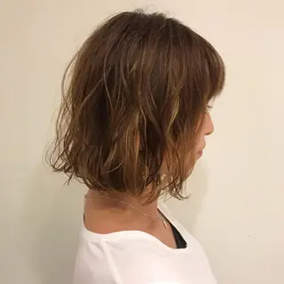 ミディアム パーマ めざわ ゆうきのヘアスタイル