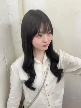 ロング 𝙃𝘼𝙍𝙐🎀 韓国×エクステのヘアスタイル