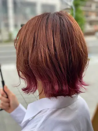 ミディアム カラー 髪質改善 大内翔太のヘアスタイル