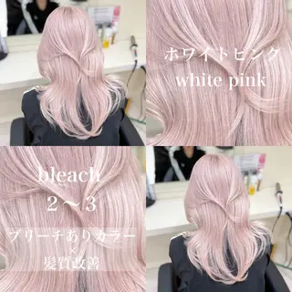 ロング カラー ️💕淡いハイトーン 💕︎︎ひかるのヘアスタイル