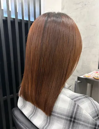 ミディアム 飯田 冴のヘアスタイル