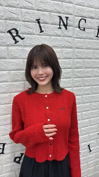 ミディアム カラー すぐ巻ける縮毛矯正 🍀勝倉　麗のヘアスタイル