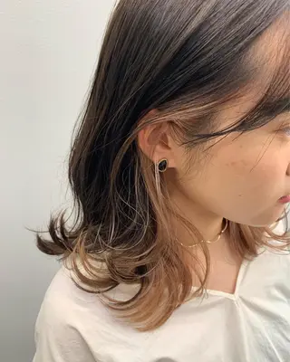 ミディアム カラー ヘアアレンジ 髪質改善/美髪ケア ✨岡野右京のヘアスタイル