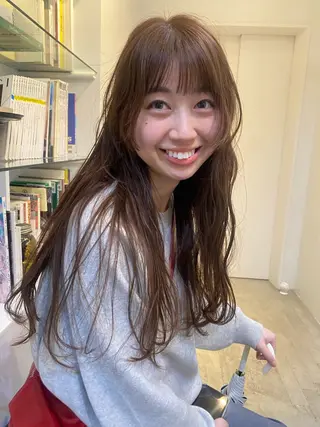 ロング カラー 永田 愛莉のヘアスタイル