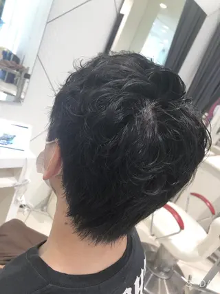 ショート パーマ メンズ 🍀富久 永梨🧸のヘアスタイル