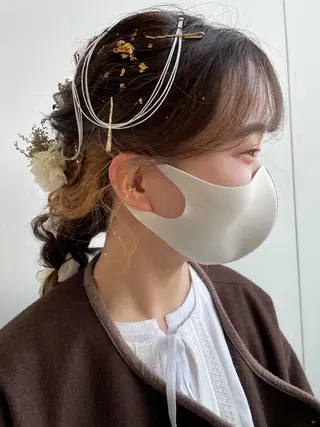 ロング ヘアアレンジ ヘアメイク new meのヘアスタイル