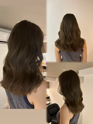 セミロング カラー 🎀透明感× 赤み消し🎀正源のヘアスタイル