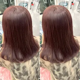 セミロング カラー ヘアメ🎀推しカラー 🥣横浜/しほ🧸のヘアスタイル