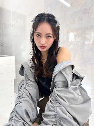 ロング ヘアアレンジ メンズウルフ🐺♡ ブリーチ♡ヘアメ🎀のヘアスタイル