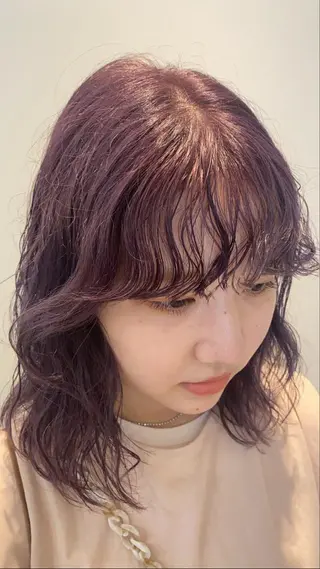 ミディアム 奈良 彩華のヘアスタイル