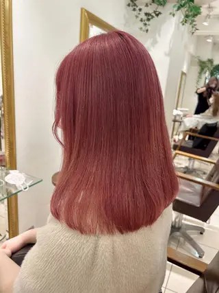 セミロング カラー 透明感カラー 古山 結季🌙🖤のヘアスタイル