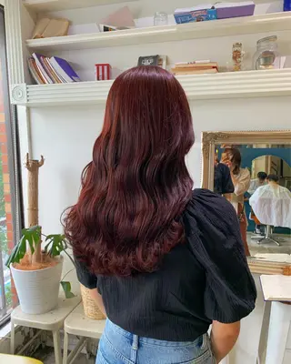 セミロング カラー ヘアアレンジ 山口 樹里のヘアスタイル
