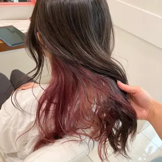 セミロング カラー ウルフカット ハッシュカット/七海のヘアスタイル