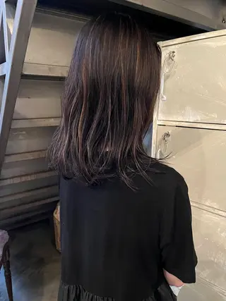 ロング カラー 赤み消しカラー/ ナチュラル/トモキのヘアスタイル