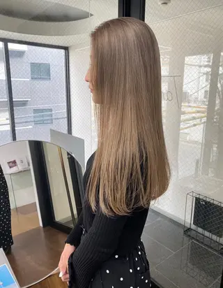ロング カラー 似合わせカット ツヤカラー/和田陽向のヘアスタイル