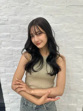 セミロング 前髪顔まわりカット 🌈中村海聖のヘアスタイル