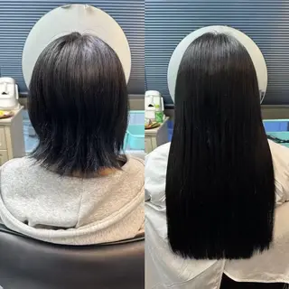 ロング 6Dエクステ/シール エクステ/かんなのヘアスタイル