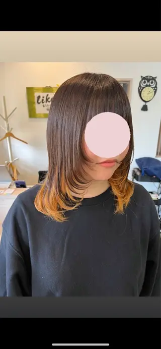 セミロング カラー ヘアアレンジ like みやびのヘアスタイル