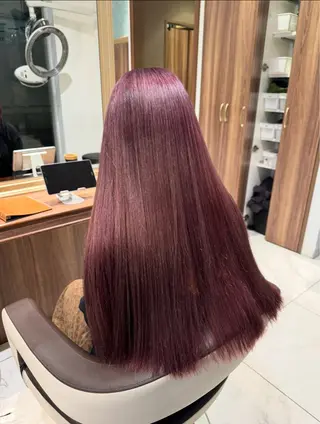 ロング カラー メンズパーマ/髪質改 善/ダメージケアのヘアスタイル