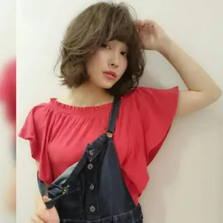 ミディアム カラー ma cherie naoのヘアスタイル