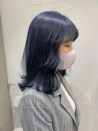 ミディアム カラー ヘアアレンジ 憧れの艶ハイトーンへ 🌙サイダサキのヘアスタイル