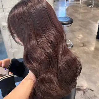 セミロング カラー 横浜美容室/透明感 カラー/レイヤーのヘアスタイル