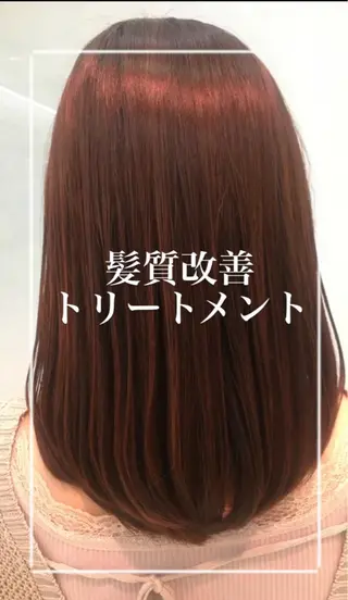 セミロング 縮毛矯正/髪質改善/ 艶髪ササキナツミのヘアスタイル