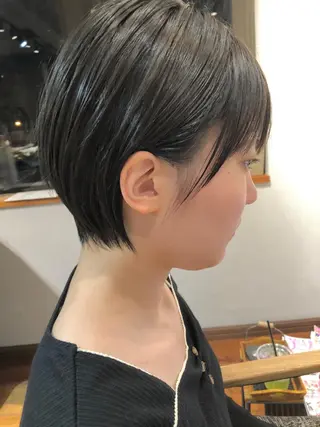 ショート カラー 上品な大人レイヤー 🍀渋谷🍀濱口敬太のヘアスタイル