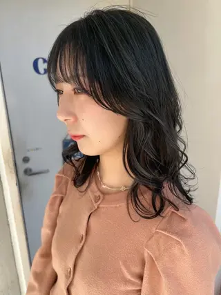 ミディアム カラー "小顔カット" Fuko.のヘアスタイル