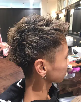 ショート パーマ アザマ　ヤスカツ _rosso 川口のヘアスタイル
