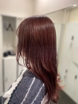 セミロング カラー ハイトーン/レイヤー 似合わせ・ユキノのヘアスタイル