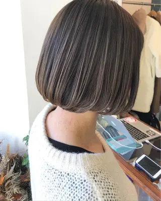 ショート カラー パーマ OVER→三軒茶屋 /縮毛矯正・髪質改善のヘアスタイル