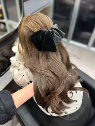 ロング カラー 新宿⌇韓国風ヘア ⌇透明感カラーのヘアスタイル