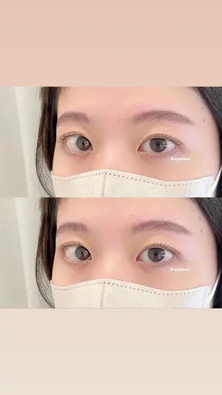 ミディアム カラー パーマ ヘアアレンジ メンズ キッズ ネイル マツエク・マツパ アイブロウ 𝑹 eyelashのマツエク・マツパデザイン