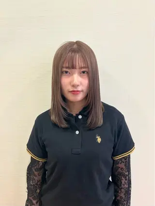 ミディアム カラー ミ ユのヘアスタイル