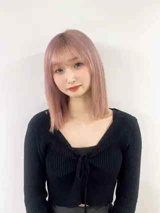 ミディアム カラー 🫧うる艶トレンド 🫧透明感カラーのヘアスタイル