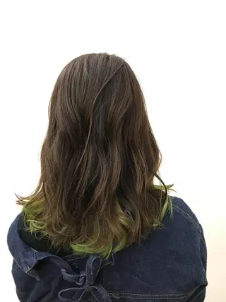 ミディアム カラー ブリーチカラー/ 岩破瑞希のヘアスタイル