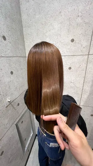 セミロング 韓国パーマ 美容師 和田爽良のヘアスタイル