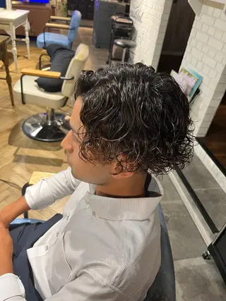 ショート パーマ メンズ 🫟メンズスタイル 特化型マナ🫟のヘアスタイル