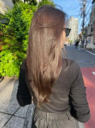 ロング カラー 🇨🇳ワンホンヘア 下田鉄也のヘアスタイル