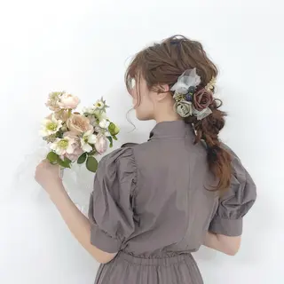 ロング ヘアアレンジ 中山 郁恵のヘアスタイル