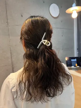 セミロング 🌿朝5分でお洒落 パーマスタイル🌿のヘアスタイル
