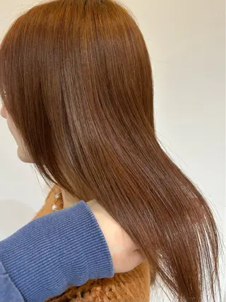 ロング カラー ユナ/暖色カラー🧡 /表参道のヘアスタイル