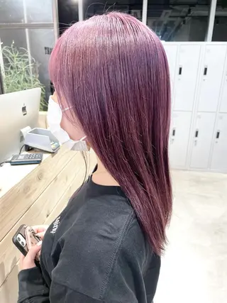 ロング カラー ハイトーン×レイヤー ／遠藤将太のヘアスタイル