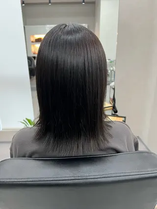 セミロング 艶ボブ🤎ボブパーマ 透明感カラー\メンズのヘアスタイル